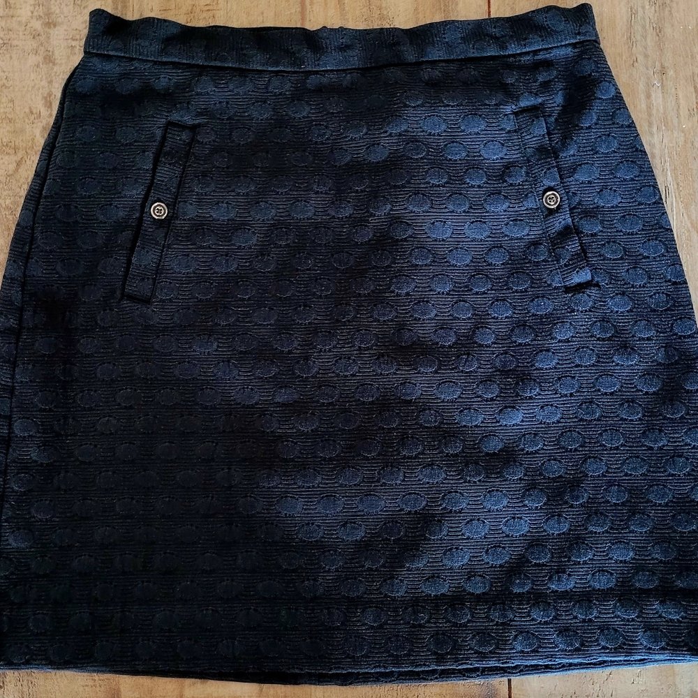 Banana Republic Black Textured Pencil Skirt